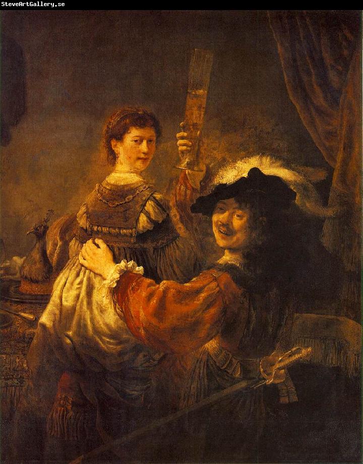 REMBRANDT Harmenszoon van Rijn Rembrandt and Saskia in the Scene of the Prodigal Son in the Tavern dh